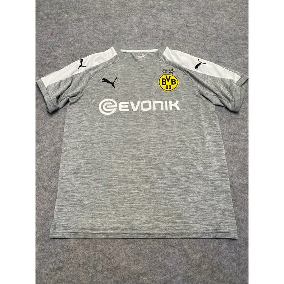 Puma Gray Germany Borussia Dortmund Evonik t-shirt  Gray (SIze XXL) - Picture 1 of 7